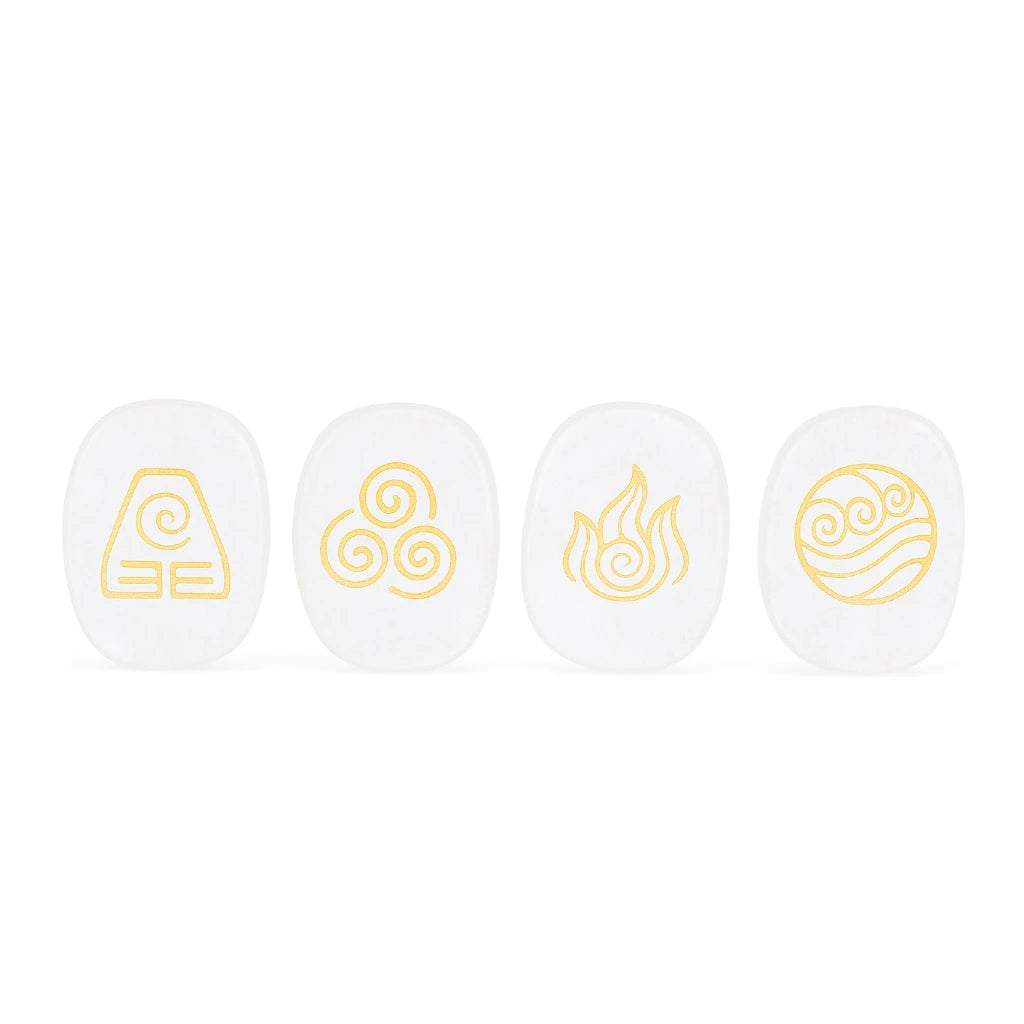 4 Oval Crystals with Gold Imprints-UNfinished