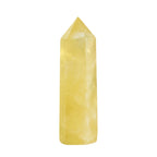 Yellow crystal tower on a white background