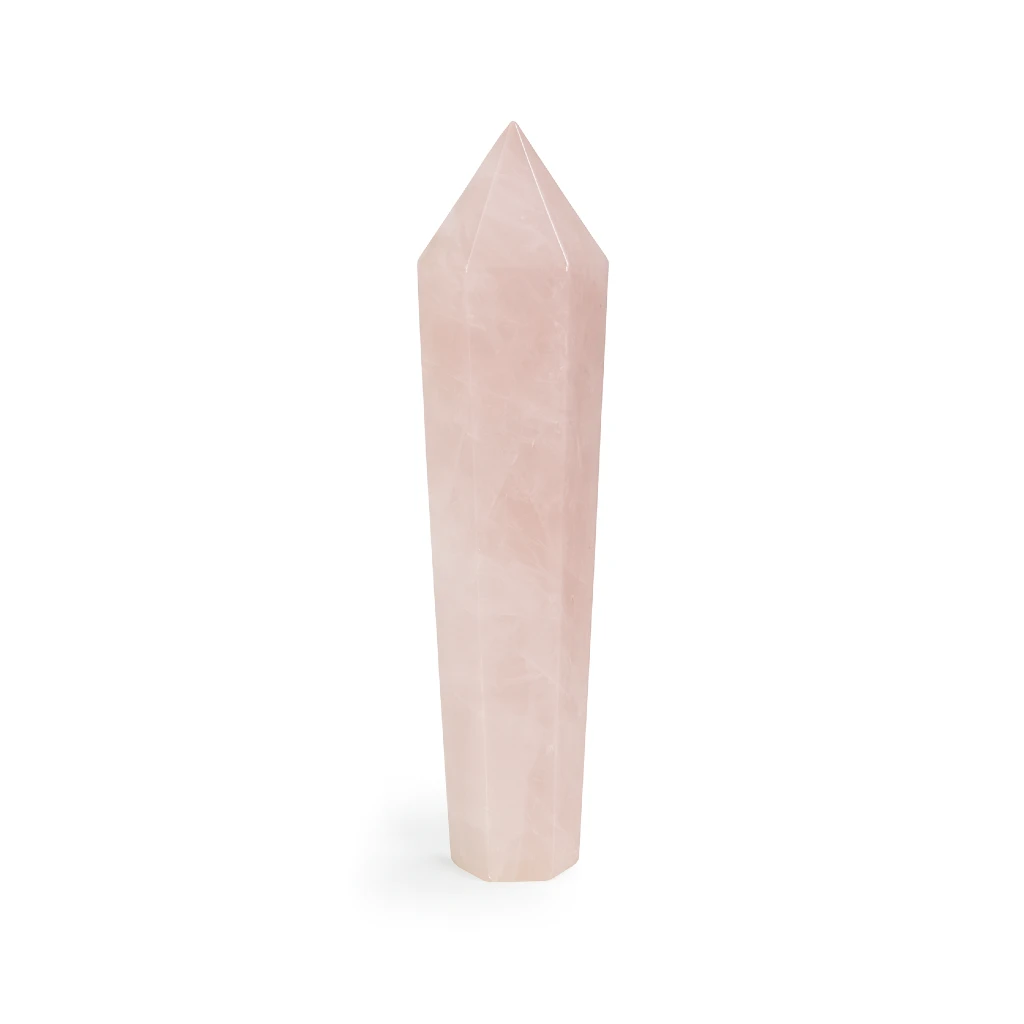 Pink crystal wand on a white background
