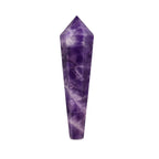 Purple crystal tower on a white background