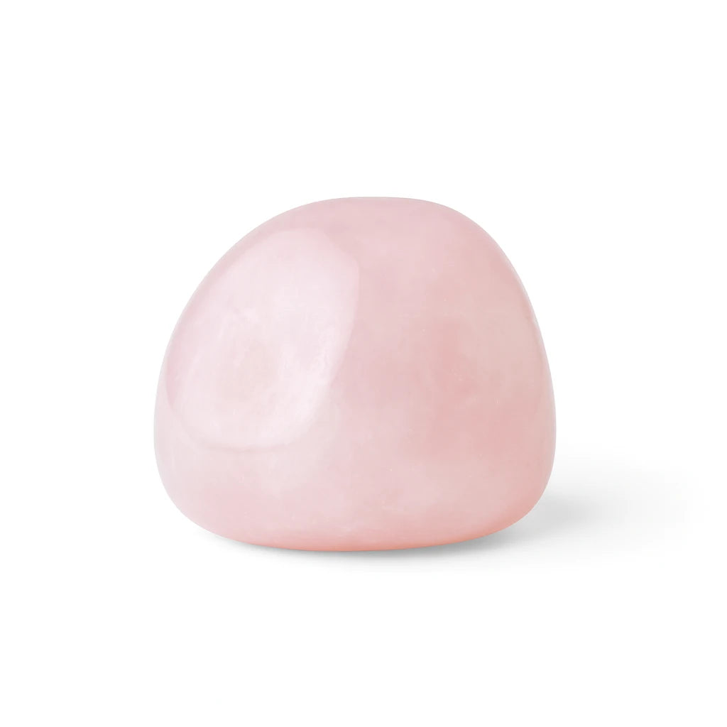 Pink stone on a white background
