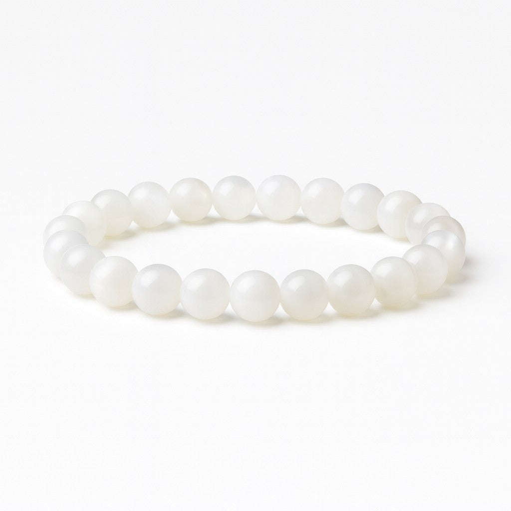 Pearl bracelet on a white background