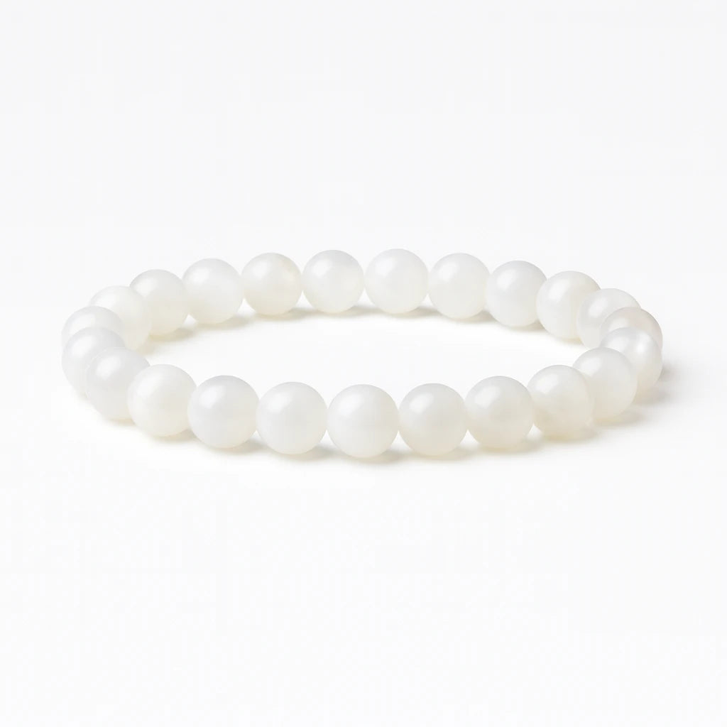 Pearl bracelet on a white background
