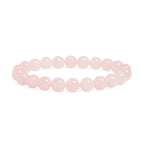 Pink beaded bracelet on a white background